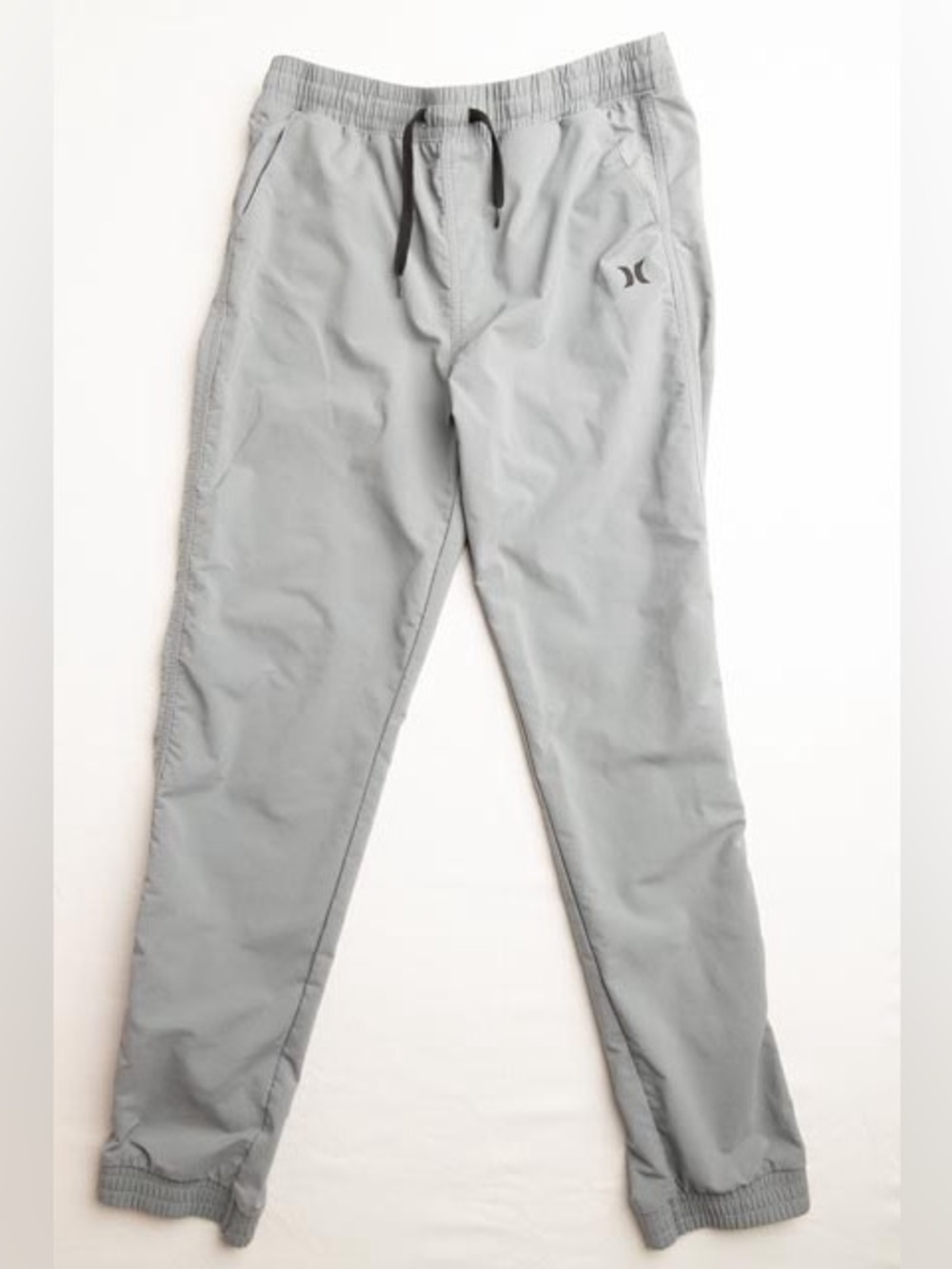 Hurley Light Gray Boys Jogger Pants with Drawstring Waist